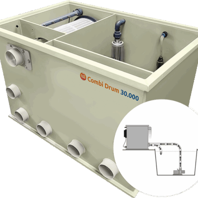 KoiPro Combi Drum UV 30.000 Pump fed