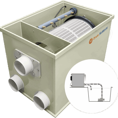 Koi Pro Drum 30.000 UV Pump fed